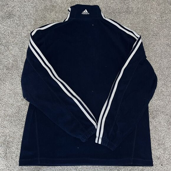 Michigan Wolverines UM Football fleece sweatshirt T neck mens 3 stripe Blue soft - Picture 5 of 5